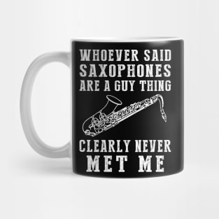 Saxophonic Humor: Breaking Gender Notes! Mug